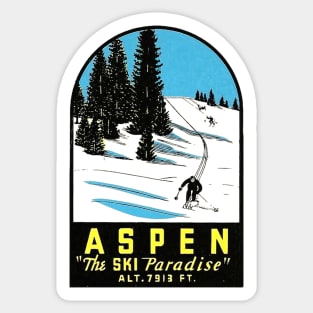 Aspen Colorado Vintage Ski Sticker